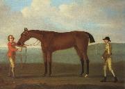 Francis Sartorius Molly Long Legs With Jockey and Groom painting